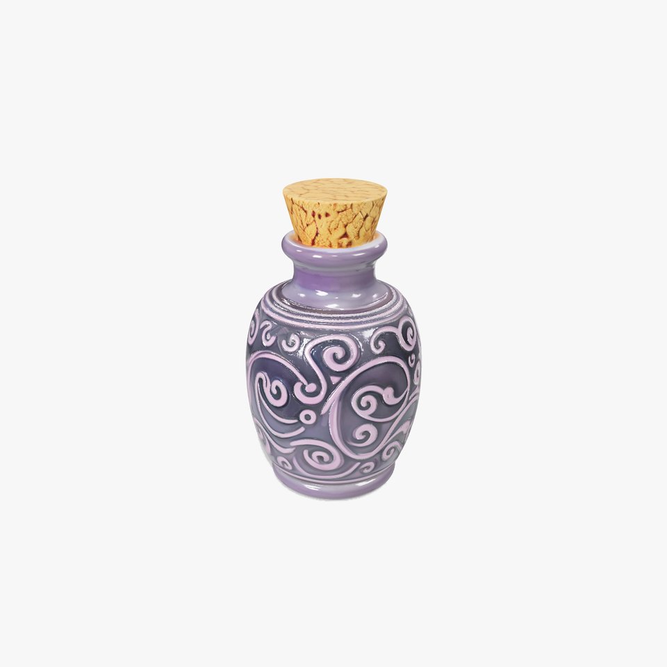 Ornate Purple Bottle model pack